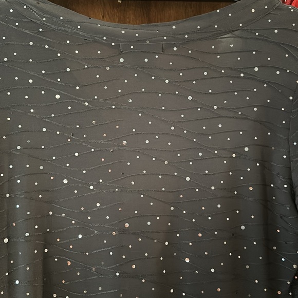 Gray sequined long sleeved blouse - Picture 6 of 6